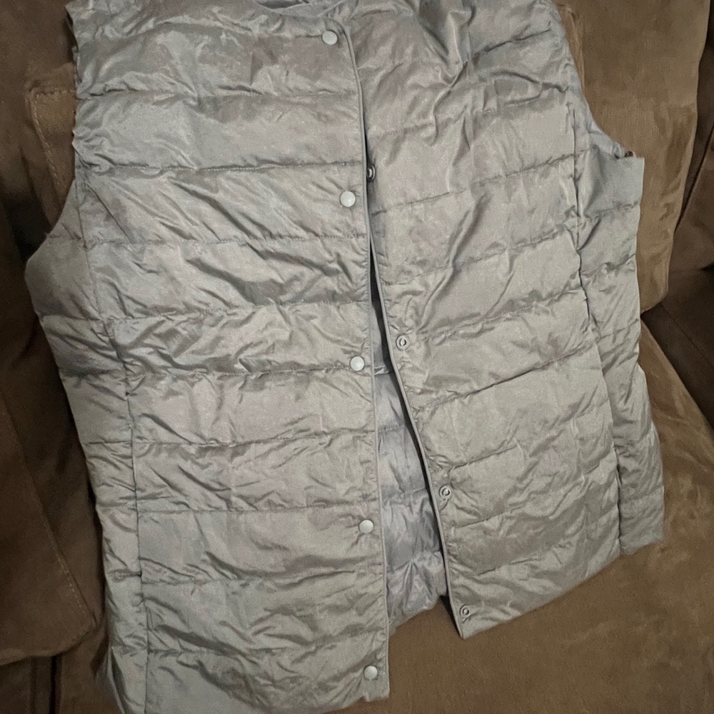 Silver Puffer Vest